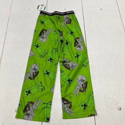 Minecraft Green Creeper Print Pajama Pants Boys Size 6/8 NEW | eBay