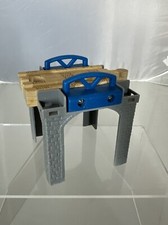 Thomas Friends Train Wooden Railway Sodor Stacking Riser Bridge Blue Rare