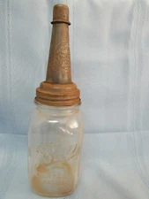 Vintage THE MASTER MFG. CO Oil Can Spout / CAP 1926  Lge Ball Perfect Mason Jar 
