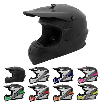 ZORAX ZOR-X305 Adult Motocross Helmet Crash MX Dirt Bike Dual Sport MTB ATV Quad