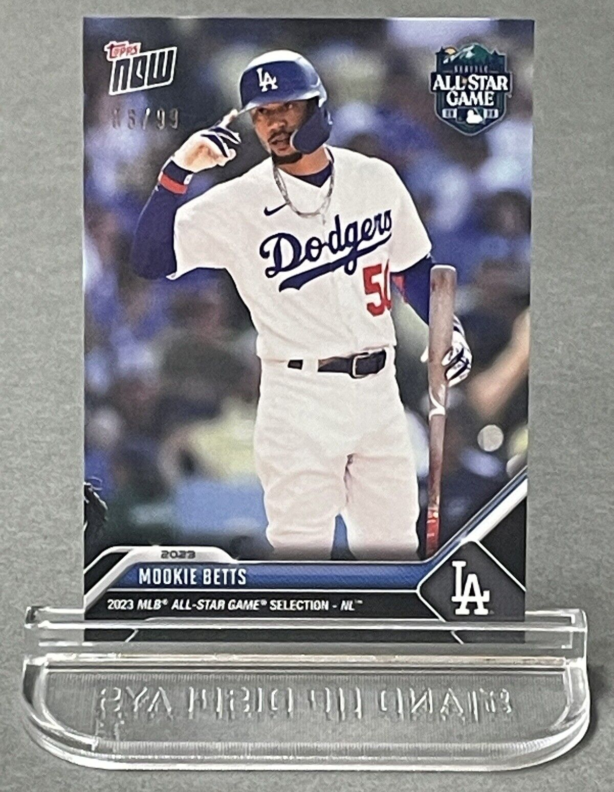 Mookie Betts 2023 Topps NOW All-Star Game Seattle ASG-MB Black