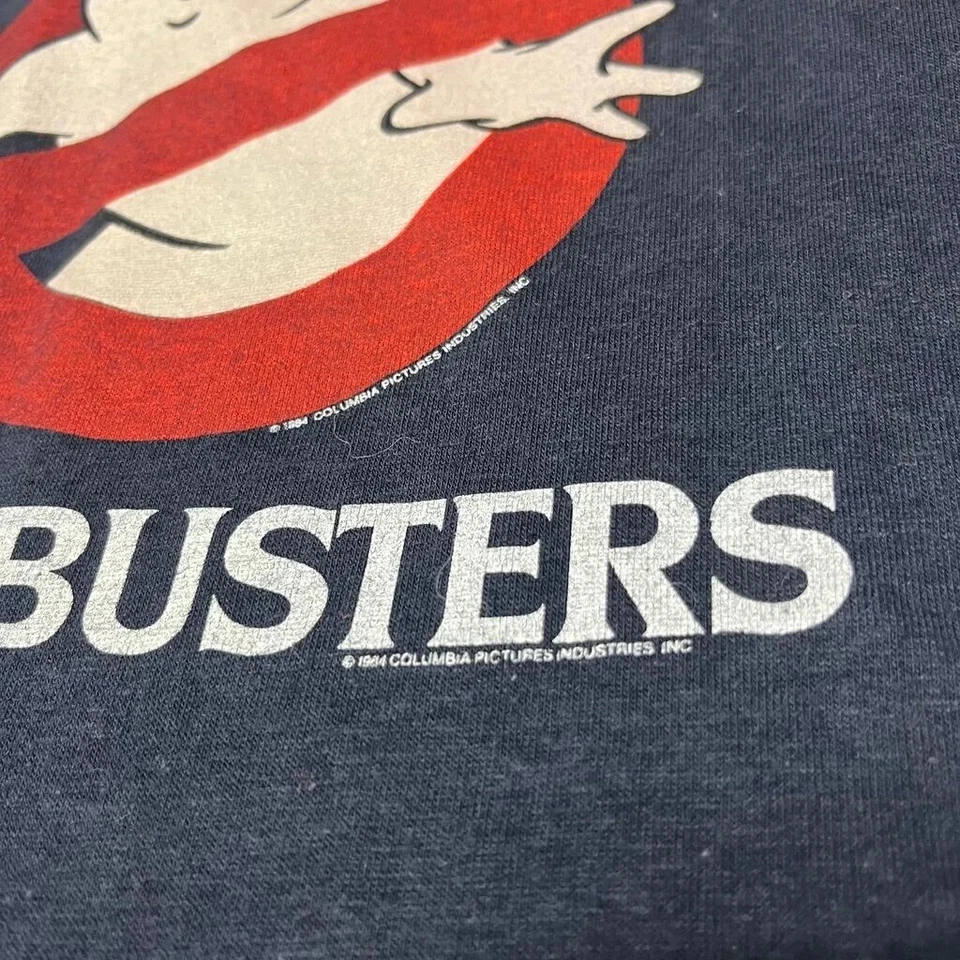 Ghostbusters Shirt Youth Large Blue Long Sleeve Vintage 1984 90s Ghost Movie - Image 4 of 4