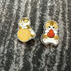 Cat Acrylic Pin Scottish Fold Lot Of 2 Brooch Cute Backpack Cat Lady Tan White