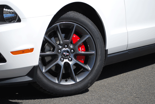 2015-2017 Ford "Mustang 3.7" V6 Front + Rear Red MGP Brake Disc Caliper Covers - Picture 8 of 10