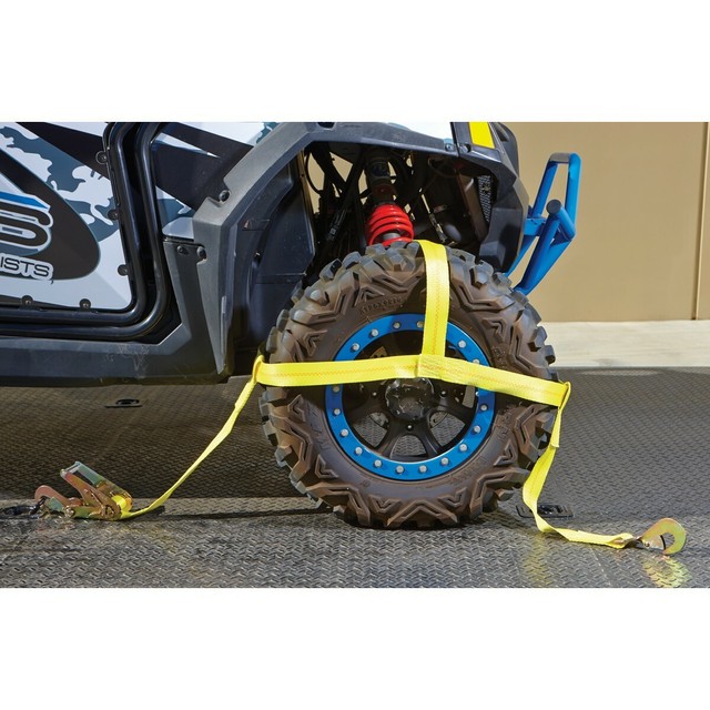 (2) Over the Wheel Tie Down Car Truck Tractor Trailer Haul Strap