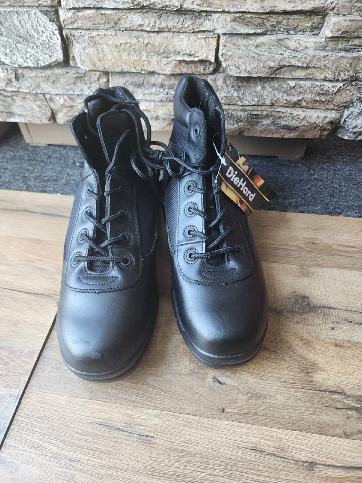 DieHard 6 英寸男式软头工作靴-黑色 12 D 码防滑结构 — 第 2/4 张图片