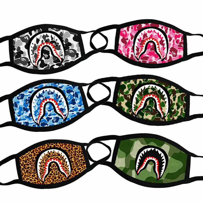 Shark Mouth Fashion Cotton Masks BAPE Face Mask Half Face Shark Mouth Fashion Cotton Masks BAPE Face Mask Half Face