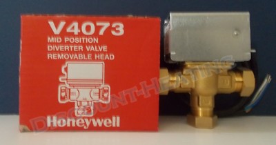 HONEYWELL CENTRAL HEATING MID POSITION DIVERTER PORT VALVE WIRE 22MM  V4073 UK