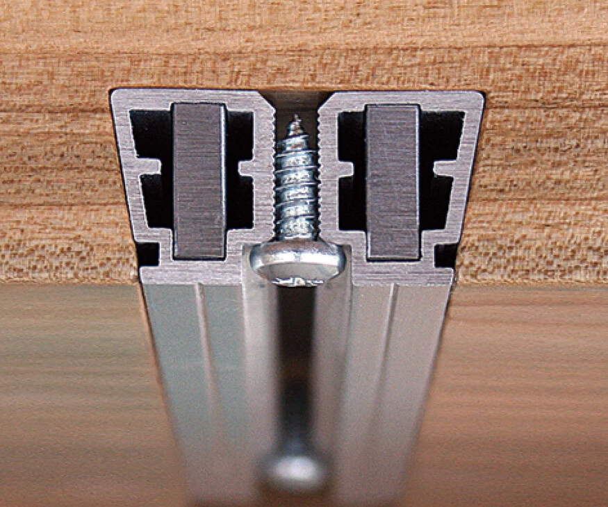 Häfele Gratleiste für massive Tischplatten Ausrichtbeschlag für Tische Leiste - Bild 2 von 4