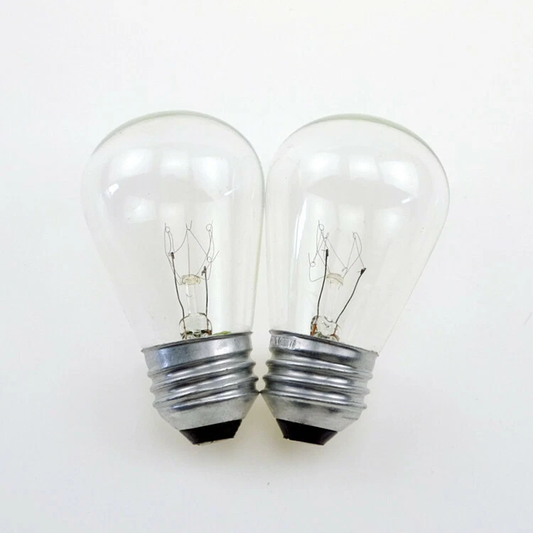12 Pcs S14 Vintage E27 Screw 11W Incandescent Glass Bulbs For Festoon Light 220V