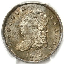 PCGS MS65 1833 CAPPED BUST HALF DIME