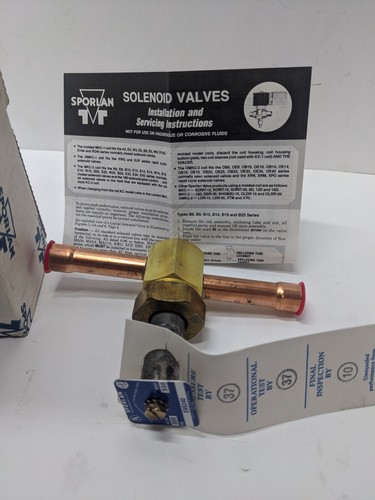 SPORLAN Valve Company E9S240 1/2" ODF Solder Extended Connections less Coil - Picture 3 of 4
