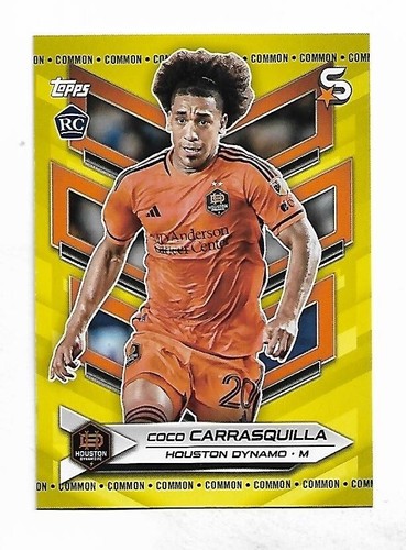 2024 Topps MLS - Yellow Common - Coco Carrasquilla - Houston Dynamo FC #140