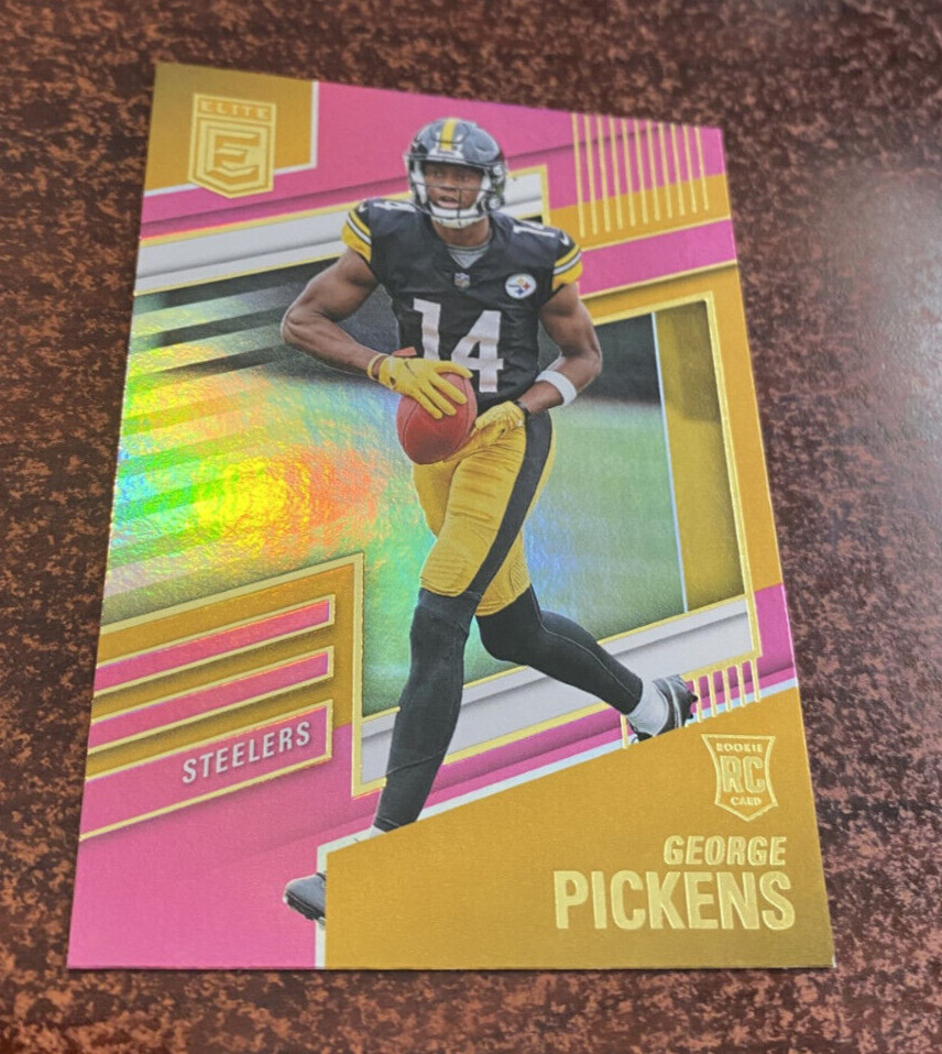 2022 Donruss Elite GEORGE PICKENS "PINK" Rookie RC #125 SP PITTSBURGH STEELERS