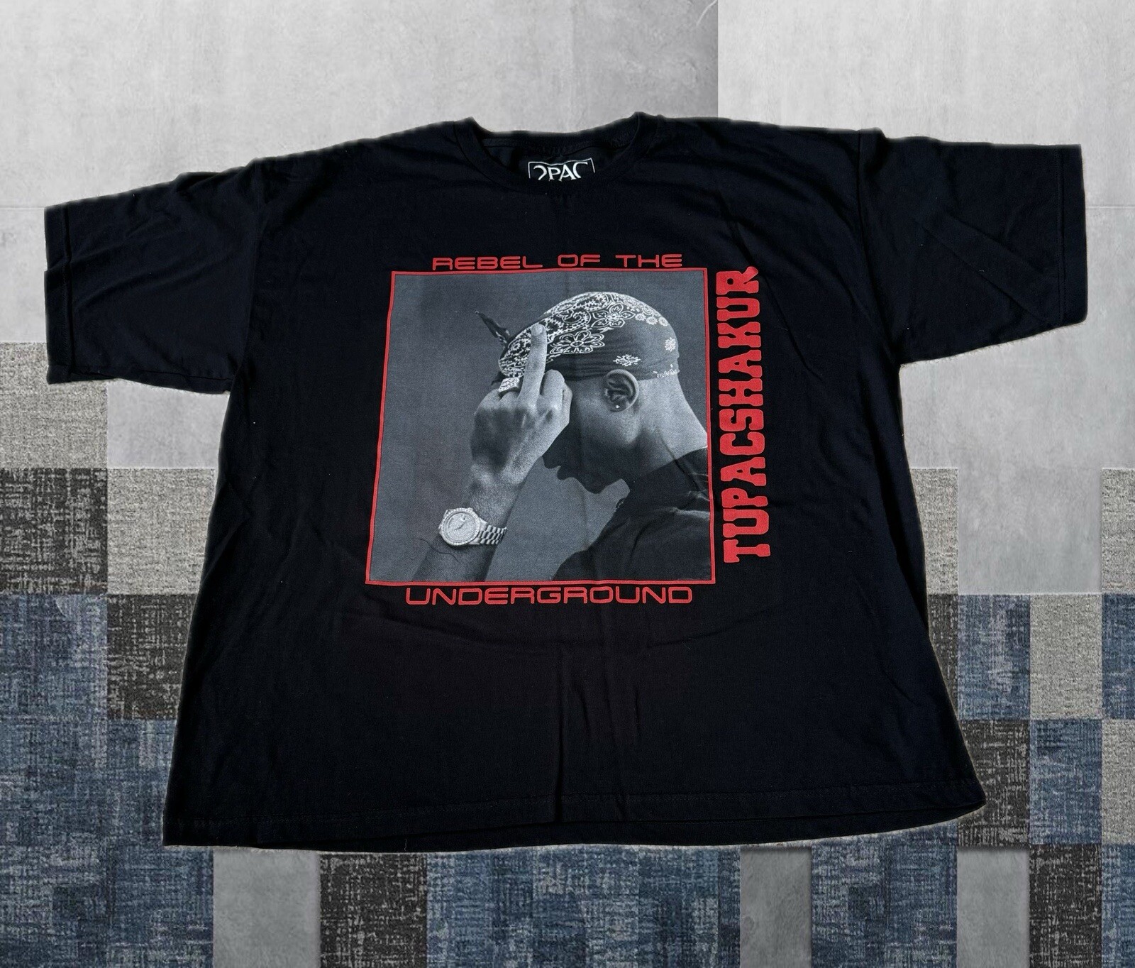 FILA Camicia 2pac Vlone 2XL rap vintage dischi braccio della morte