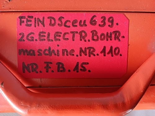 * FEIN DSceu 639. ELECTRONIC. 2. GANG PROFI.BOHRMASCHINE. R / L TOP ZUST.* - Bild 8 von 17