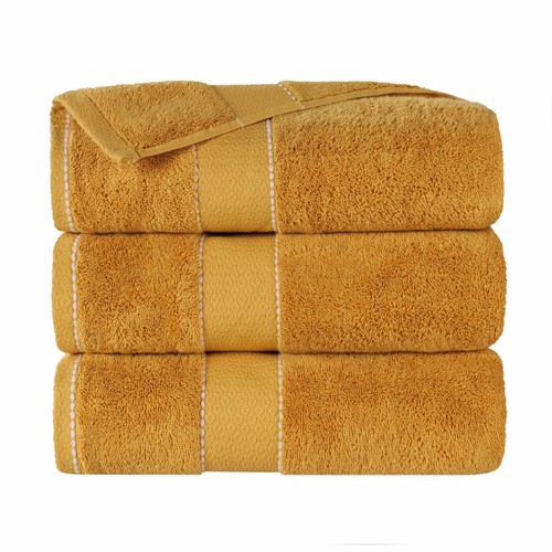 Niles Egypt Produced Giza Cotton Dobby Ultra-Plush Thick Bath Towel Set of 3 - Picture 48 of 100
