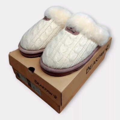 BEARPAW Women's Effie Linen Size 10 | Women's Slipper |