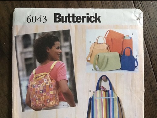 Butterick 6043 Four Reversible Bags Sewing Pattern UNCUT - Picture 5 of 7