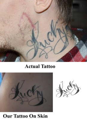 Professor Green Rapper Lucky Neck Tattoo Ebay