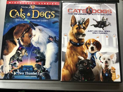 CATS & DOGS - LOT OF 2 DVDs - GET HAIRY & REVENGE KITTY GALORE