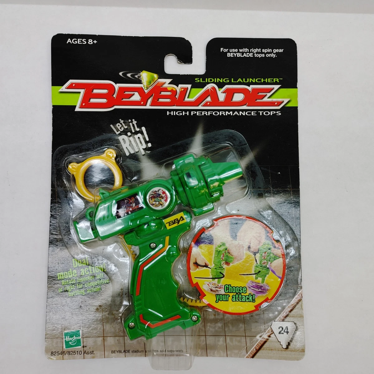 Vintage 2002 Beyblade Sliding Launcher Gun NEW Sealed Hasbro 24