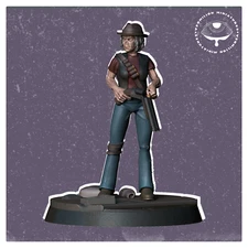 Zombie Girl | Necropolis | Vermillion |  Post Apoc D&D Wargaming 3D Printed Mini