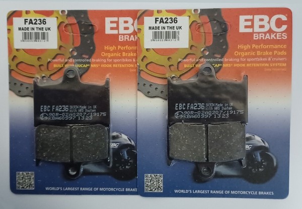EBC Organic Bremsscheiben-Belag Vorne FüR Triumph TT600 2000-2003 (2 StüCk) NAO-image
