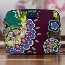 Vera Bradley Floral Purple Green Neoprene Mini Tablet iPad Notebook Case 10 x 8