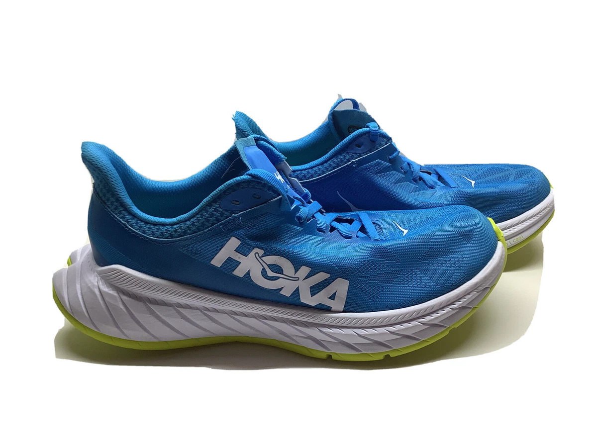 HOKA ONE ONE CARBON X Womens B BLUE RUNNING SHOES mismatch left 7 right 8.5