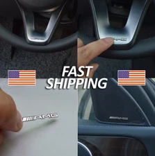 2 Interior Steering Wheel Emblems Decals Stickers for Mercedes Benz AMG Badge US