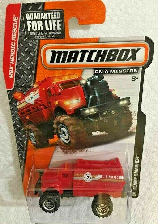 Matchbox MBX Heroic Rescue - Camion De Pompiers Seagrave Rouge 2013 (n°77/120) - Miniature Collector