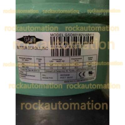 GSD60182VAB411 Bitzer Vortex Equipment Compressor Spot Goods
