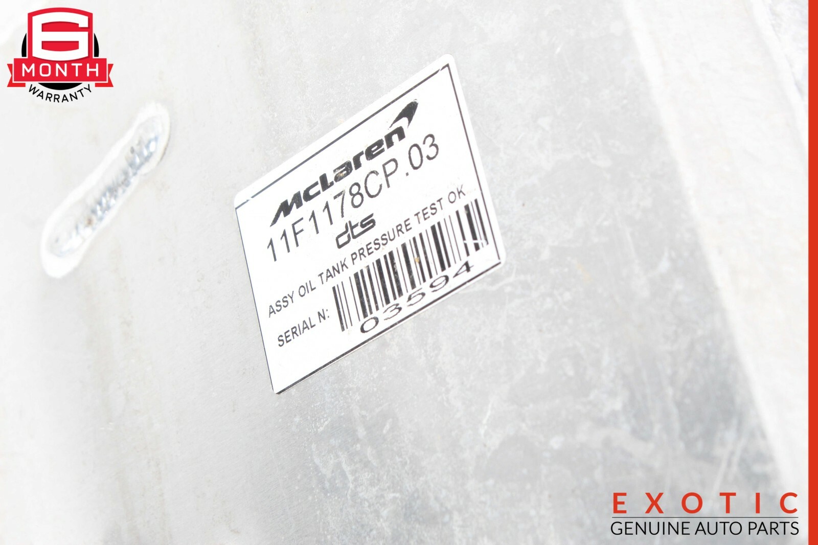 15-17 McLaren 650S Engine Oil Tank Reservoir OEM