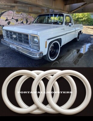 ATLAS Brand 20'' inch Low White Wall Port-o-wall Tire insert Trim set 4 pcs #04