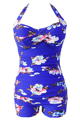 Badeanzug Monokini Blumen Übergrößen Übergrößen Curvy Formosa Plus Size XXXL