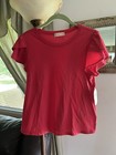 New Altar'd State Women Small T-Shirt Redish/Pink Crossover Sleeve Detail