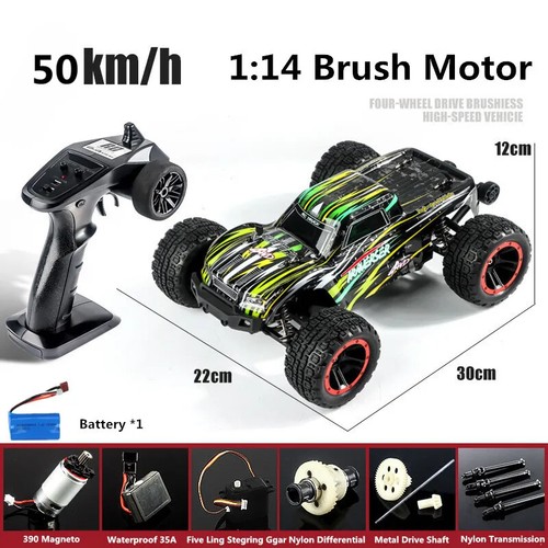 80KM/H Auto da Corsa Brushless 1:14 Telecomando 2.4G Fuoristrada Camion - Foto 19 di 30