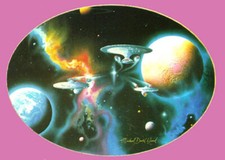 Star Trek The Final Frontier Series To Boldly Go Oval Ceramic Plate 1996 BOX COA