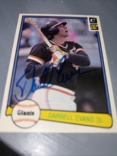 In Person On Card Auto 1982 Donruss Darrell Evans