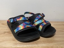 Chacos Youth Girls Boys Sz 4 Black Tie Dye Sport Sandas Waterproof Spring Summer