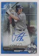 2017 Bowman Draft Chrome Pick Blue Refractor 5/150 Tristen Lutz #CDA-TL Auto 3q5