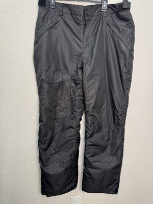 Faded Glory Mens L 36-38 Black Insulated Snow Pants Cargo Ski Snowboard Winter