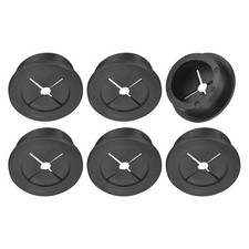 6 x Cable Cord Grommet for Office 1-1/4" Desk Grommet Flexible Rubber Grommets