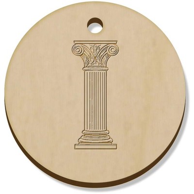 11 x 34mm ''Arabeske Römische Säule'' Holz Anhänger/Charms (PN00074065)