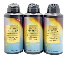 Bath & Body Works LOT of 3 Cans Men's To The Moon Body Spray Cologne 3.7 oz