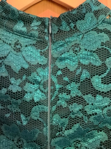 AX Paris lace bodycon teal green zip back cocktail party dress size 10 - Picture 4 of 4