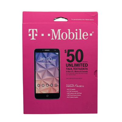 Alcatel One Touch Fierce XL Smartphone 16GB T-Mobile Locked 5.5'' Unlimited Talk