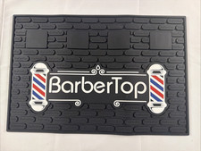 BarberTop Barber Station Mat Black Rubber Sil...