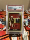 2007 Donruss Elite Throwback Threads Tom Brady #TT-27/249 (MEM) PSA 8